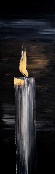 《천계의 빛 No.08》 2017,  Acrylic on canvas, 170×55cm